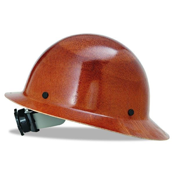 MSA 475407 Natural Tan Skullguard Full Brim Hard Hat with Fas-Trac Suspension