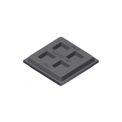 Mason 3/8” Thick Mini Super W Natural Rubber Pad 18" x 18" - Vibration Isolation