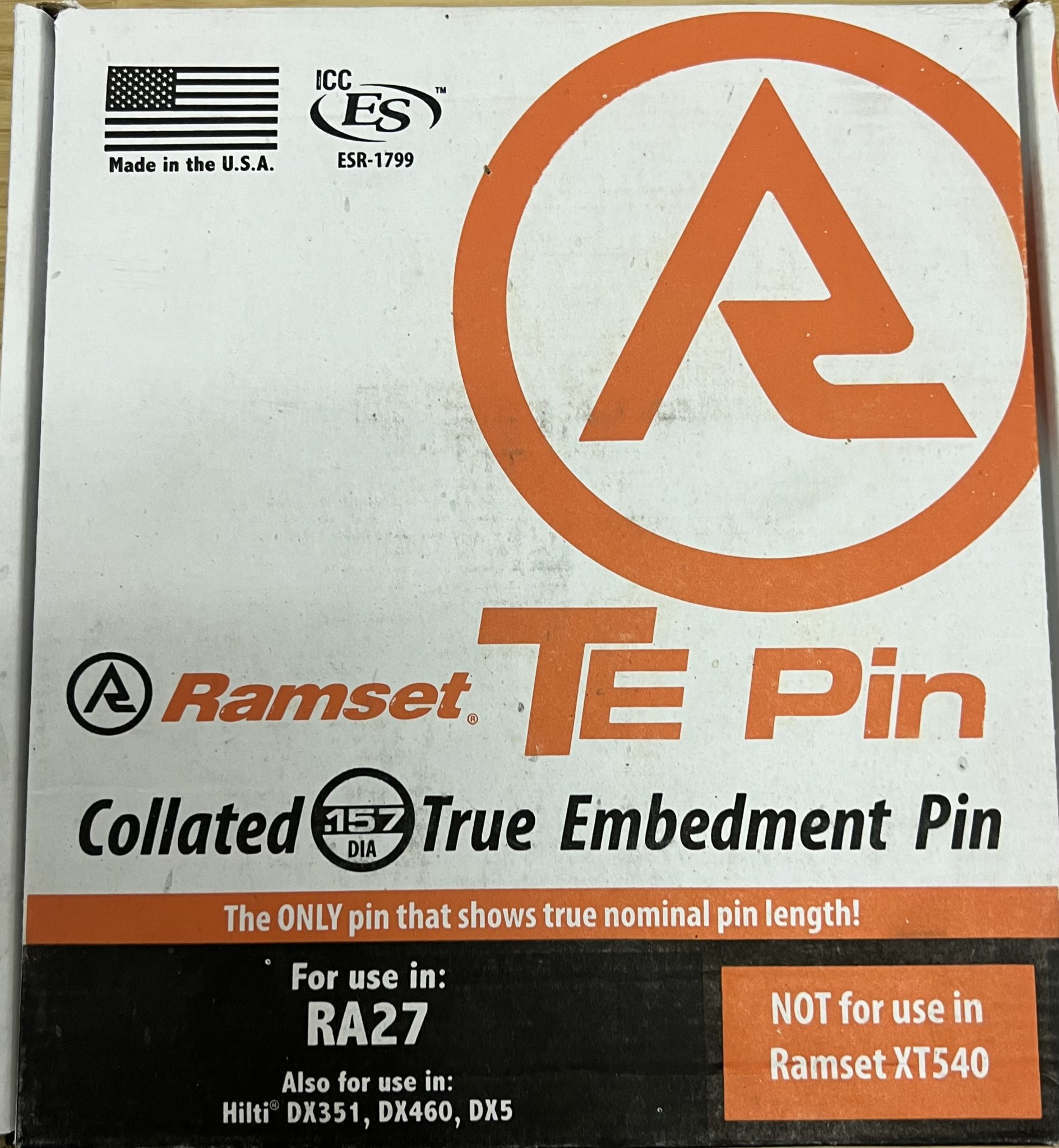Ramset 1″ COLLATED True Embedment Concrete Pin for Powder Actuated